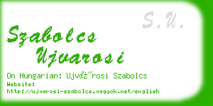 szabolcs ujvarosi business card